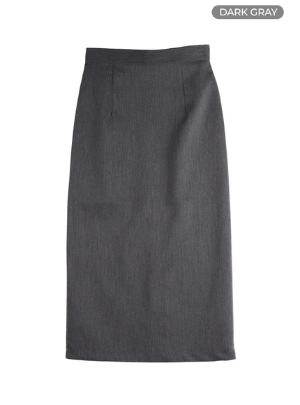 basic-maxi-skirt-im414 / Dark gray