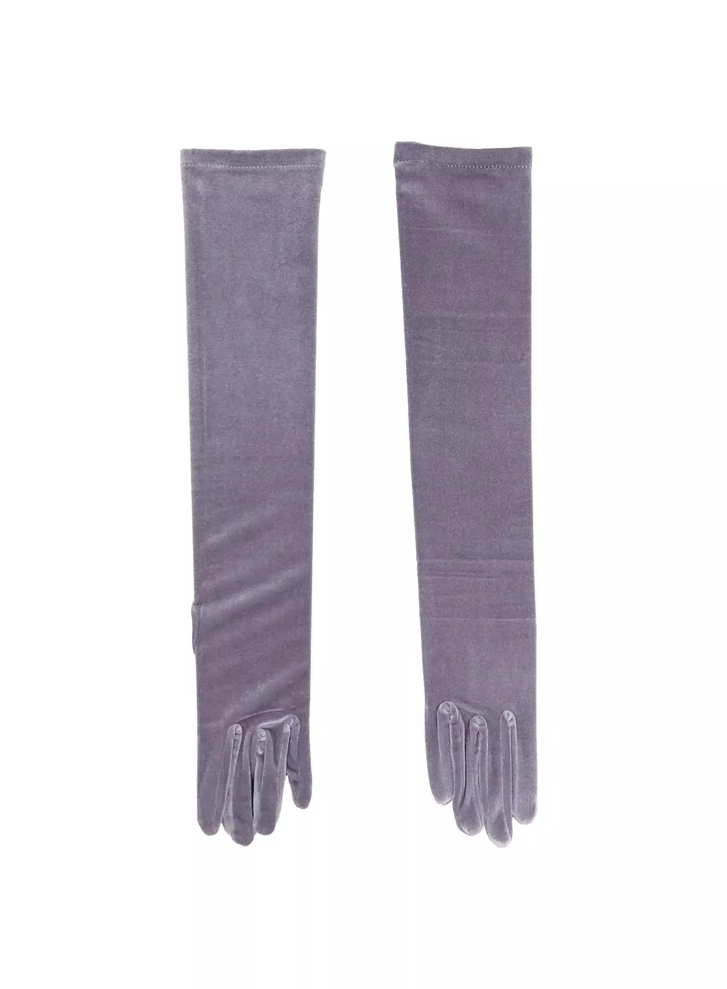 chic-velvet-long-gloves-in507 / Gray