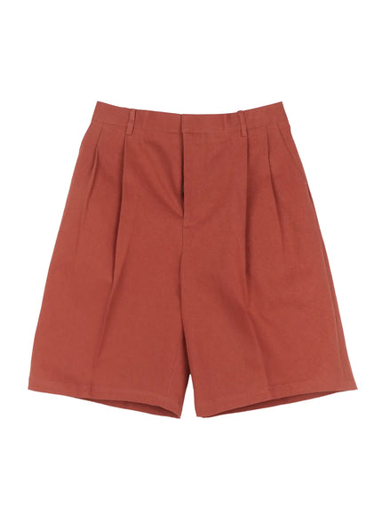 mens-pleat-bermuda-shorts-ig501 / Orange