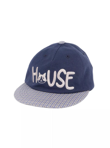 plaid-graphic-baseball-cap-im523 / Dark blue