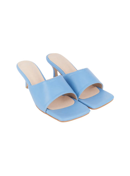 square-toe-mule-sandals-is516 / Light blue