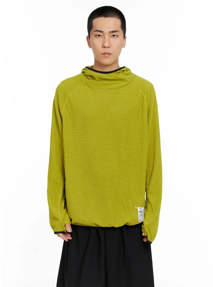 Men's Logo Detail Long Sleeve Hoodie IS502