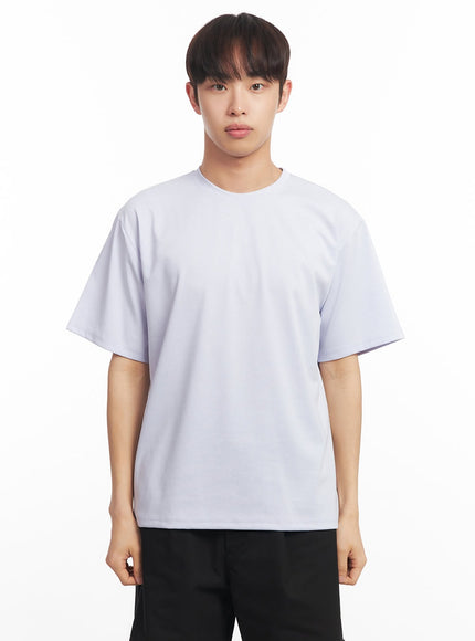 mens-essential-solid-t-shirt-ia518 / Light purple