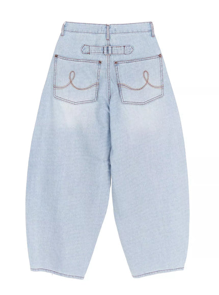 Novah Check Wide-Leg Jeans CA513