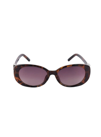 jewel-slim-oval-sunglasses-ij508 / Leopard
