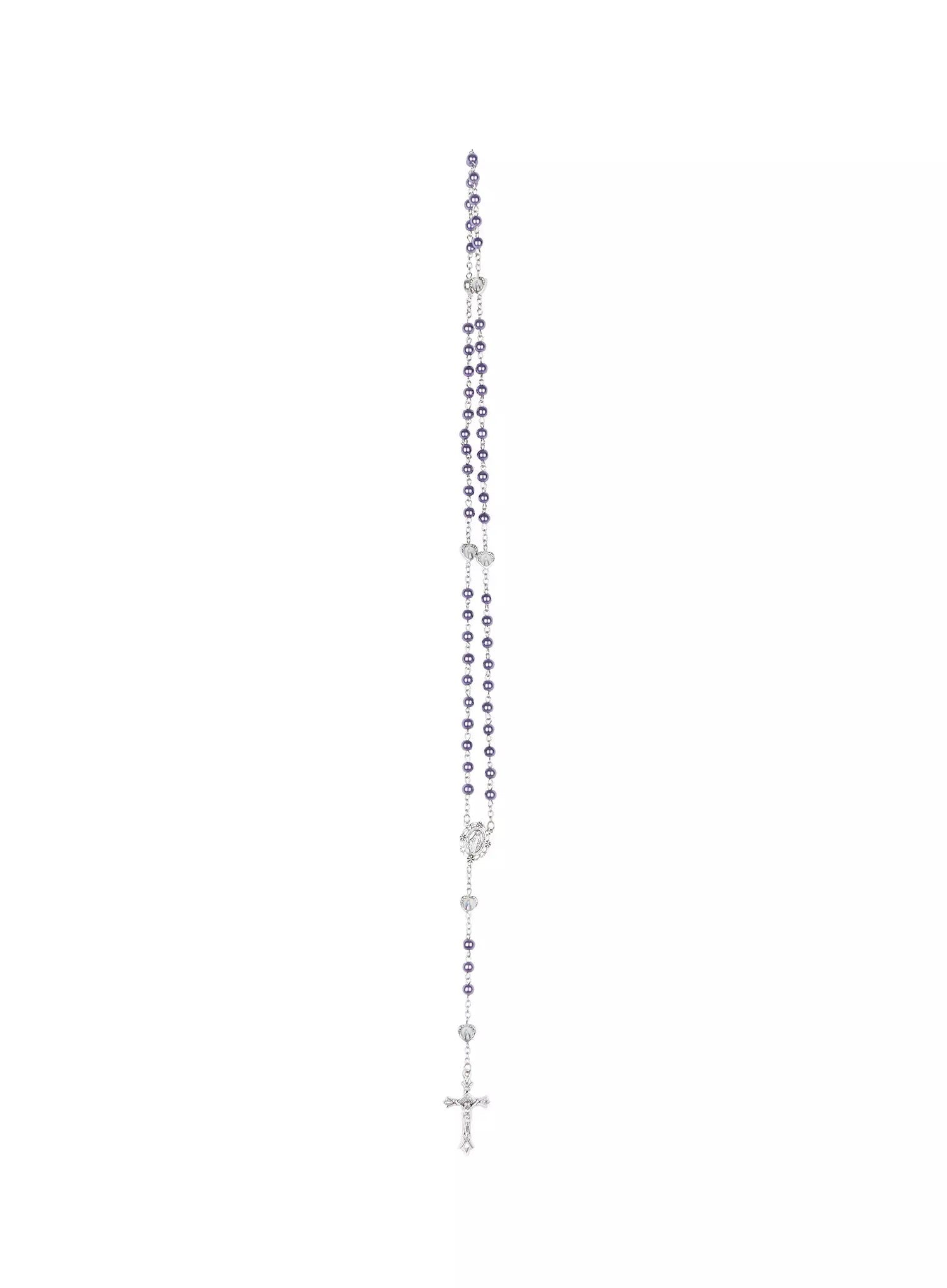 Rosary Style Cross Necklace IN525