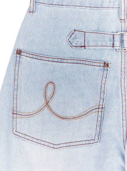 Novah Check Wide-Leg Jeans CA513