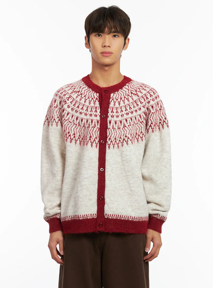 Men's Nordic Pattern Cardigan ID511