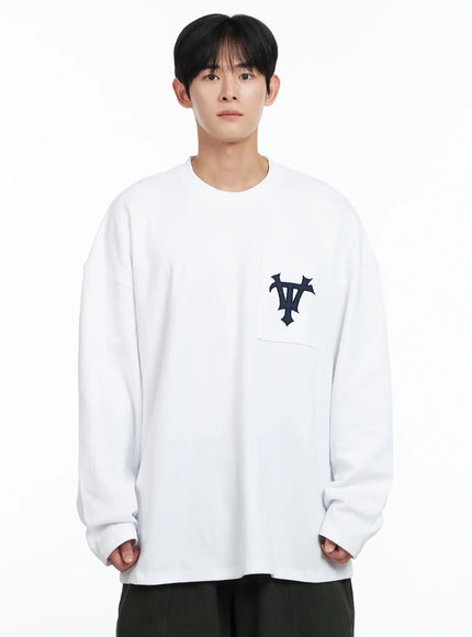 mens-casual-embroidered-pocket-long-sleeve-ij521