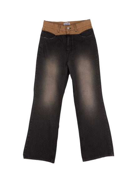 mens-two-tone-contrast-flare-jeans-in528