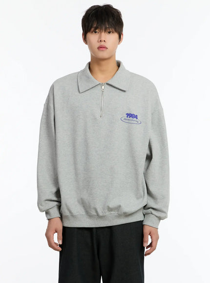 Men's 1984 Half Zip-Up Collar Sweatshirt IM502