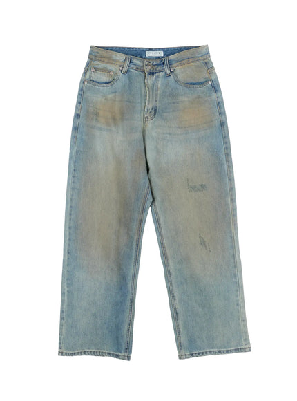 Men's Vintage Wash Wide Fit Jeans IS529
