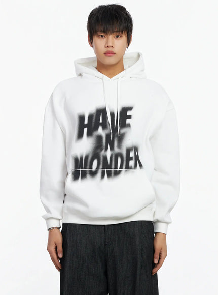 Men's Graffiti Graphic Fleece-Lined Hoodie IJ527