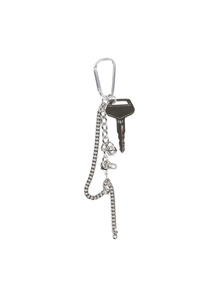 stylish-keychain-with-carabiner-is516 / Silver