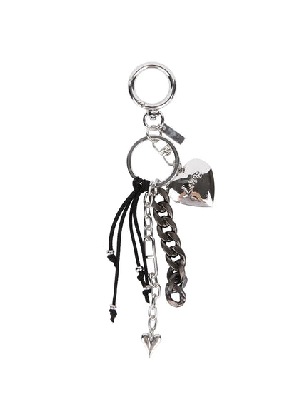 heart-charm-keychain-is516 / Silver