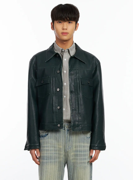 men-s-green-leather-trucker-jacket-if504