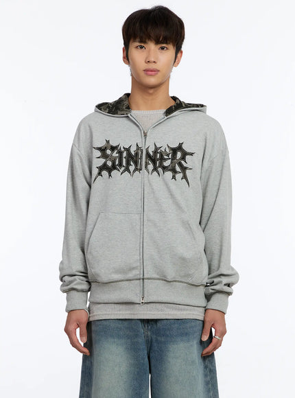 Men's Two-Way Camouflage Zip-Up Hoodie IM530