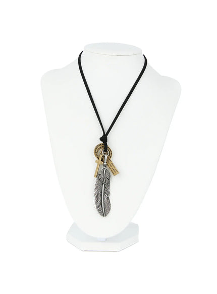 Rustic Feather Necklace IS529
