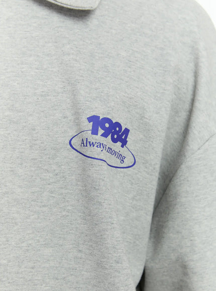 Men's 1984 Half Zip-Up Collar Sweatshirt IM502
