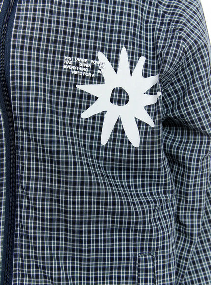 Men's Checkered Windbreaker Jacket IS529