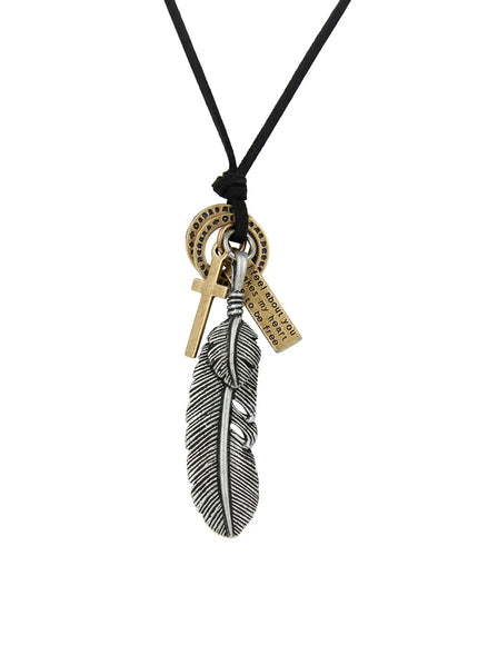 Rustic Feather Necklace IS529