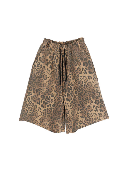mens-leopard-print-bermuda-shorts-ia517 / Beige