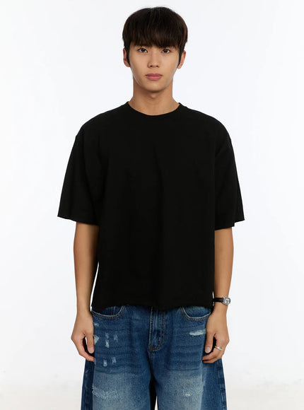 mens-raw-edge-cut-off-t-shirt-im530 / Black