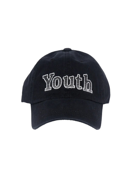 youth-embroidered-baseball-cap-ij527 / Black