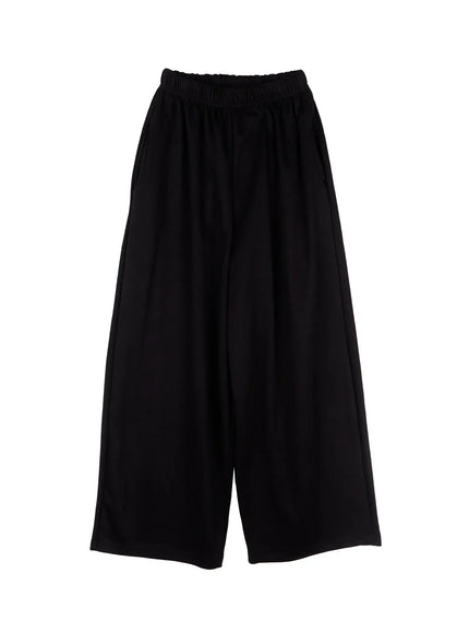 mens-wide-leg-sweatpants-is519 / Black