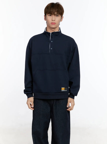 Men's Half-Zip Contrast Pullover IN512