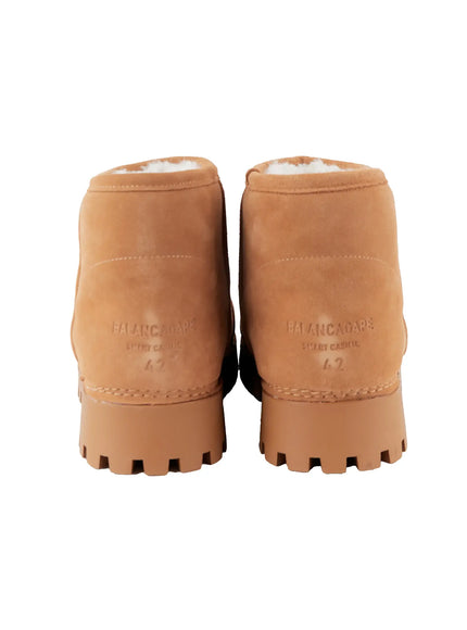 Men's Warm Beige Shearling Boots ID502