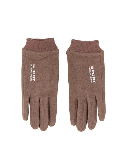 smart-touch-fleece-sports-gloves-in512 / Brown
