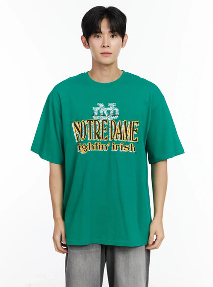 mens-graphic-oversized-t-shirt-im523 / Green