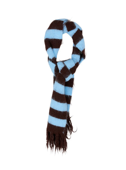 striped-wool-knit-scarf-id511 / Light blue