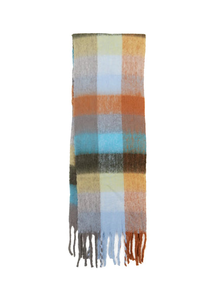 fuzzy-checkered-scarf-in512 / Light blue