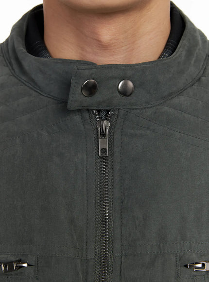 mens-two-way-zipper-biker-jacket-dark-green-if517