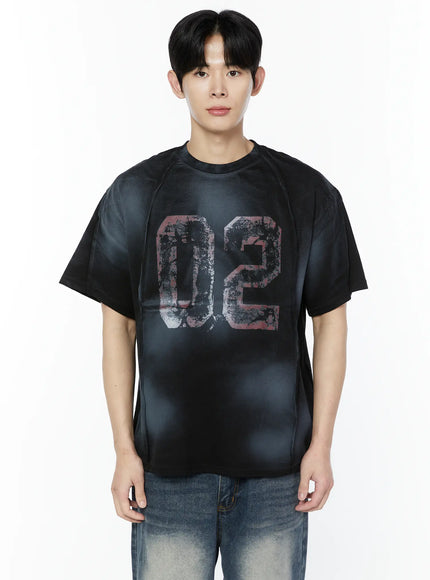 grunge-style-graphic-t-shirt-ia530 / Black