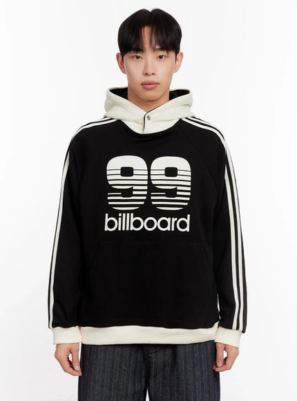 Men's 99 Billboard Print Hoodie IO523