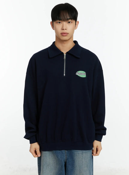 mens-orginality-quarter-zip-sweatshirt-if511 / Dark blue