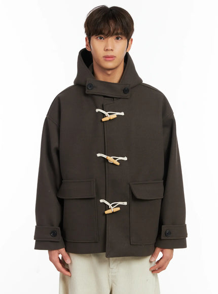 mens-half-duffle-coat-id511 / Dark brown