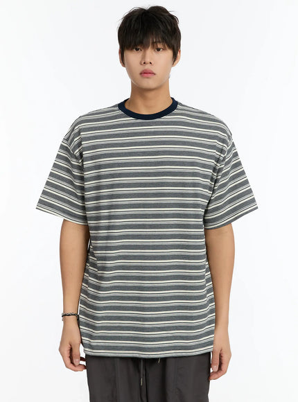 mens-striped-t-shirt-im503 / Gray