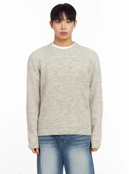 mens-pullover-sweater-im516 / Light beige