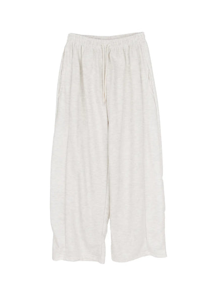 mens-basic-wide-leg-sweatpants-ia508 / Light beige