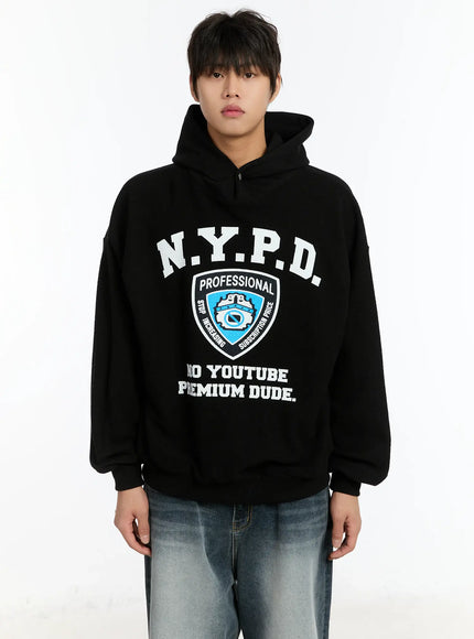 mens-graphic-hoodie-im503 / Black