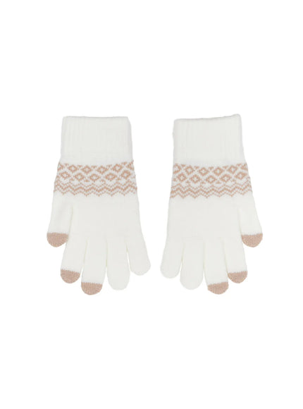 winter-knit-gloves-in524 / Light beige