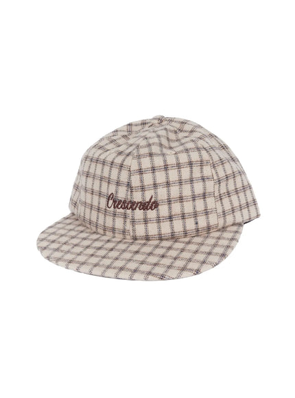 checkered-street-style-camp-hat-id523 / Beige