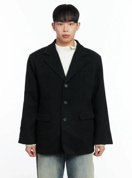 mens-classic-wool-blazer-in518 / Black