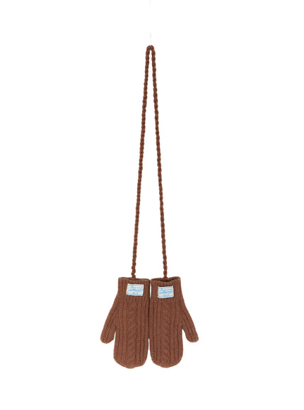 knit-touchscreen-corded-mittens-id511 / Brown