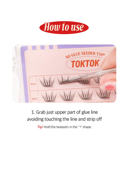 TOKTOKHARA No Glue Eyelash – Light (54pcs)
