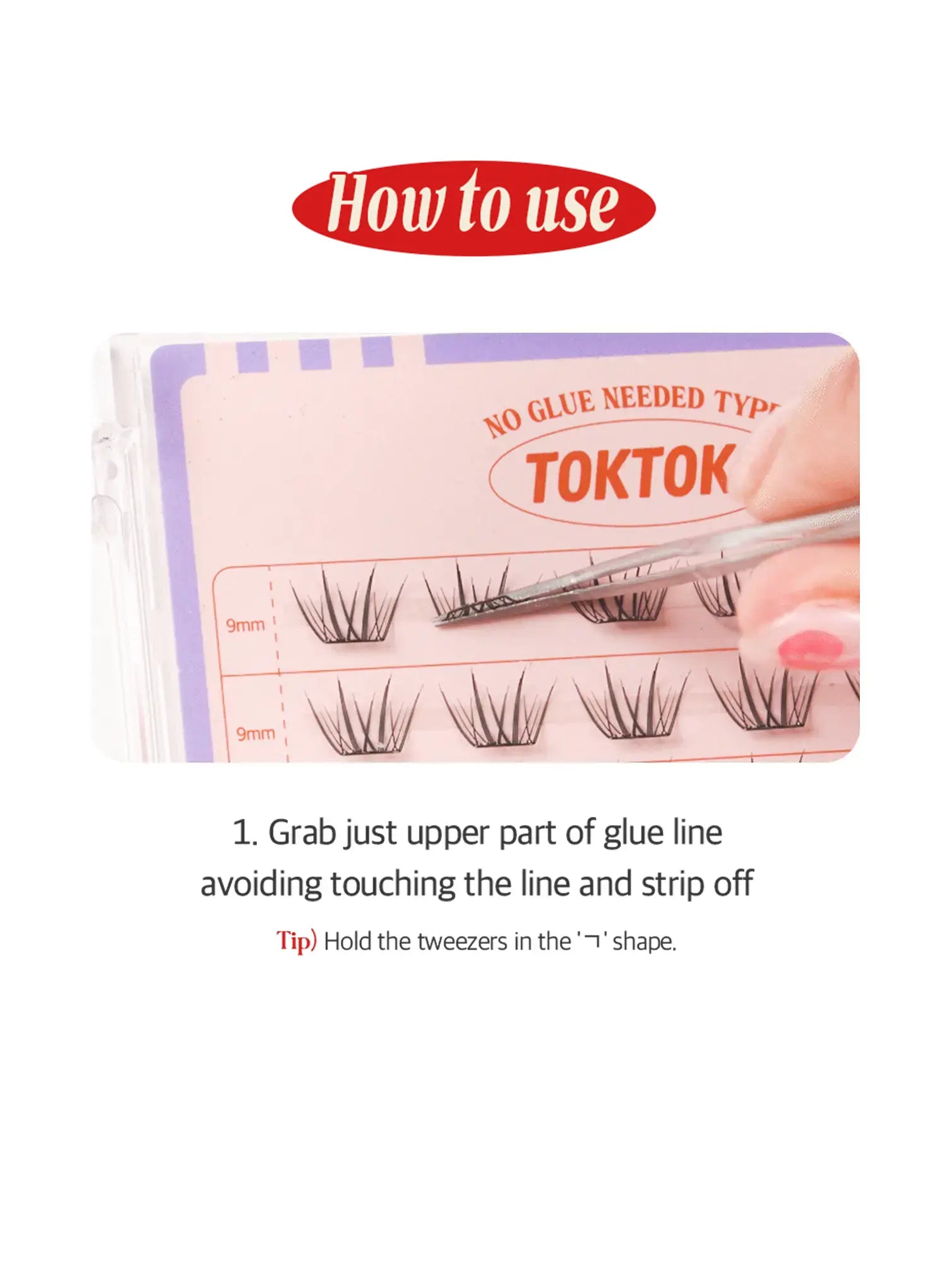 TOKTOKHARA No Glue Eyelash – Light (54pcs)